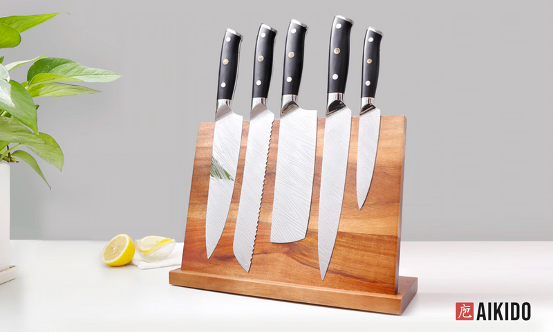 Load image into Gallery viewer, Horudo Acacia Wood Magnetic Knife Holder