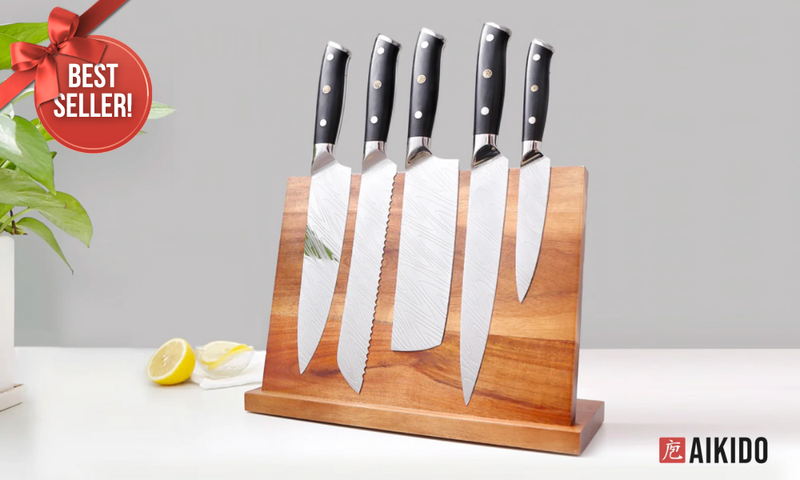 Load image into Gallery viewer, Horudo Acacia Wood Magnetic Knife Holder