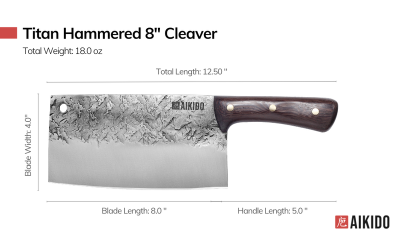 Load image into Gallery viewer, Titan Hammered 8&quot; Cleaver