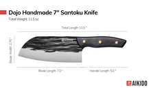 Load image into Gallery viewer, Dojo Handmade 7&quot; Santoku Knife