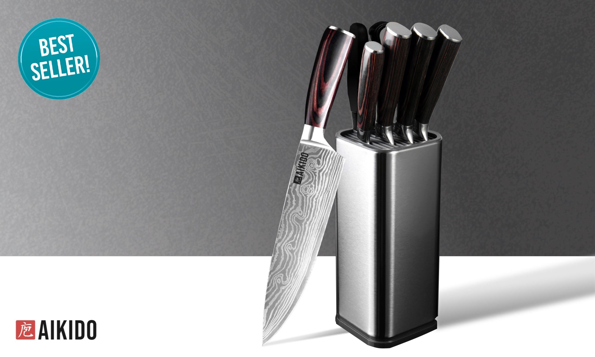 Hokkan 7-Piece Knife Set – Aikido Steel