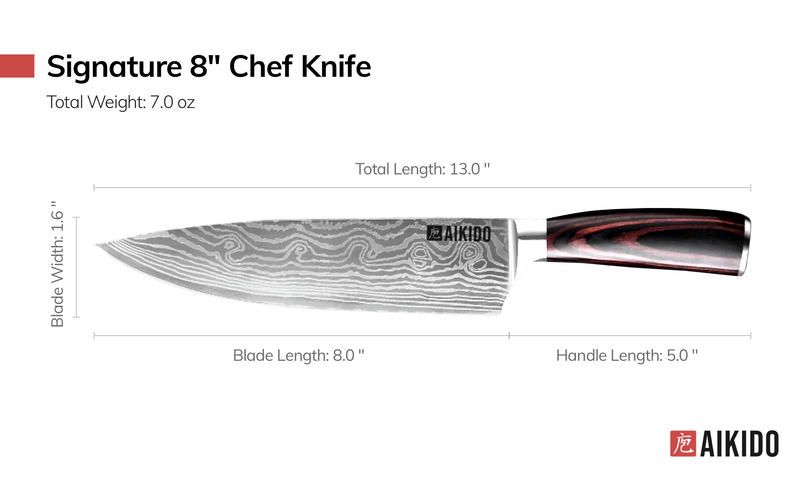 Signature 8-inch Chef Knife – Aikido Steel